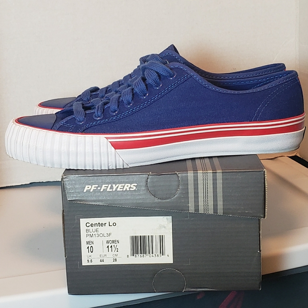 PF Flyers Unisex Center Lo Blue Sneakers